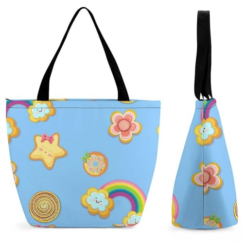 Sac de shopping Fleur Étoilée grand sac femme spacieux anti-encombrement voyage