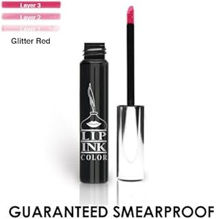 Lip Ink Lápiz labial líquido rojo con purpuri...