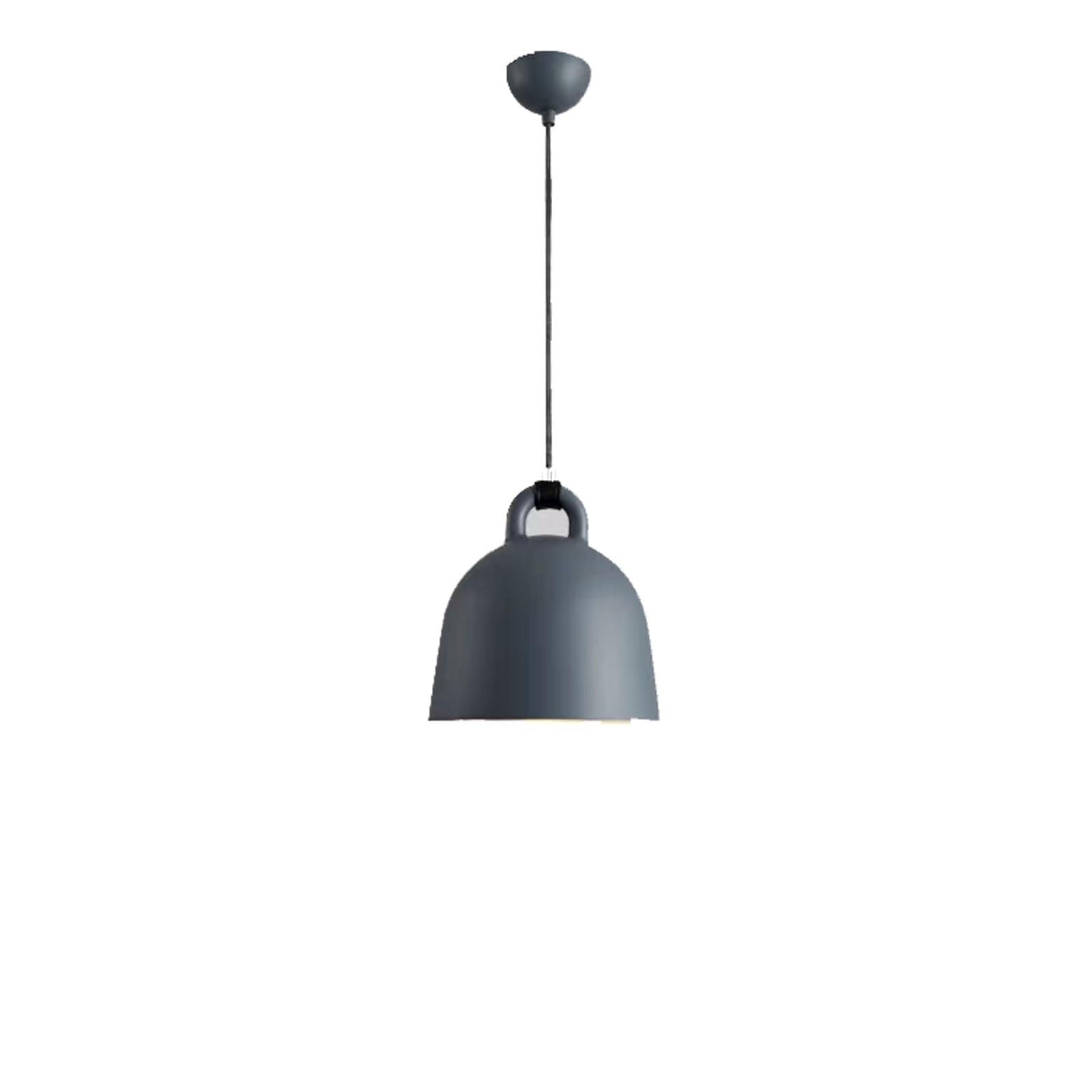 KXEcoLife Simple Creative Industrial Chandelier,Bell Resin Pendant Light,E27 Base Single Head Hanging Light,Indoor Adjustable Height Ceiling Light Fixture(Gray 55cm)