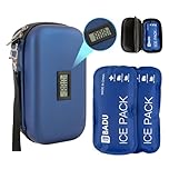 Insulin Cooler Travel Case,24h Insulin Pen Case with 2 Cooler Ice Packs,Medicine Cool Bag Medication Diabetic Insulated Organizer with Temperature Display,Diabetic Insulin Needles or Vials Storage