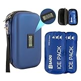 Insulin Cooler Travel Case,24h Insulin Pen Case with 2 Cooler Ice Packs,Medicine Cool Bag Medication Diabetic Insulated Organizer with Temperature Display,Diabetic Insulin Needles or Vials Storage