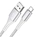 Produktbild AVIWIS USB C Kabel, 2M USB C Ladekabel Fast Charge Sync Schnellladekabel 3A USB Typ C Kabel Kompatibel für Samsung Galaxy S20 S10 S9 A51 A20e, Huawei P30 Lite, Xiaomi Note 8 Pro, OnePlus - Silber