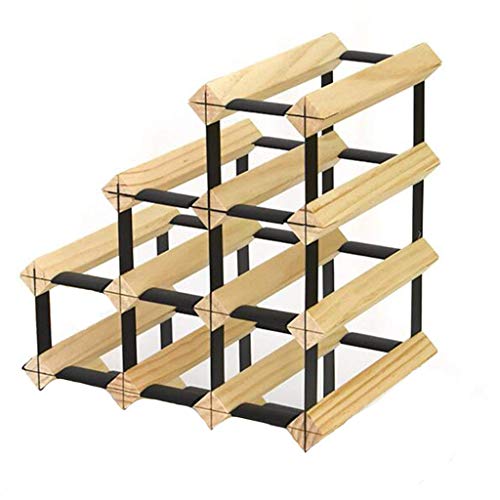 Soporte para botellas de vino de madera maciza