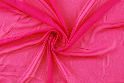 LAFAB Tessuto al Metro: Crepe Georgette Fucsia