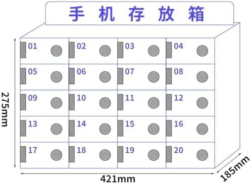 Acrylic Mobile Phone Storage Locker with Key, 80 Slots Organizer for Classroom, Office, Factory Employees - Secure Mobile Device Cabinet for Schools and Workplaces