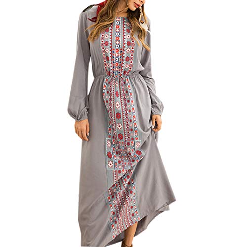 Abaya Musulmana Vestidos Maxi Mujer - Kaftan Manga Larga Ropa Arabe Largo...