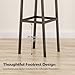 GILLAS Set of 2 Bar Stools, Tall Bar Stool with Backrest and Footrest, Tall Bar Chairs, Industrial Style Counter Height Bar Stool for Dining Room, Kitchen, Rustic Brown