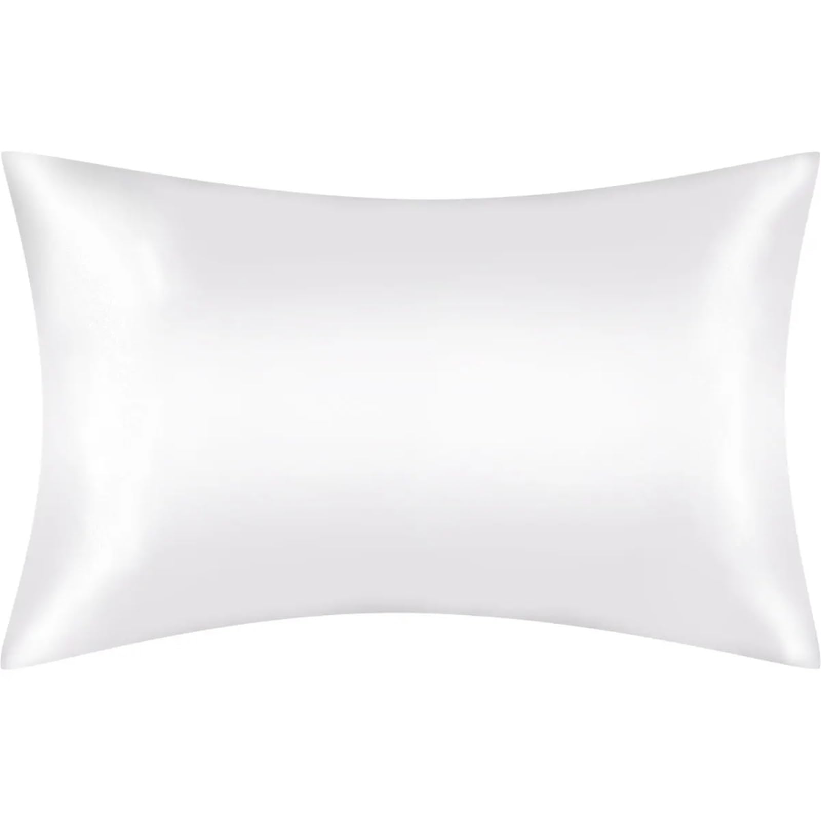 Taie d'oreiller en satin blanc pour sublimer votre routine beauté de nuit
