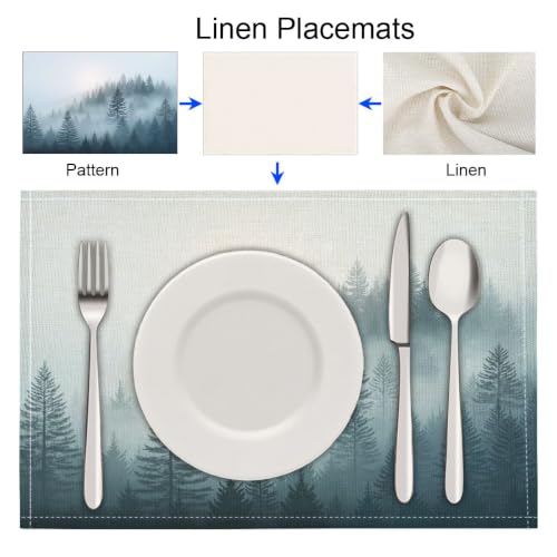 Set de table paysage Morandi lavable et antidérapant pour protéger la cuisine - 8