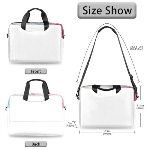 Bolso maletín para laptop 15.6 pulgadas textura líquida rosa azul miniatura 6