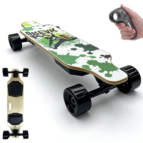 Skateboard, Longboard mit EIN-/doppel-hubmotor, 22-40 km/h höchstgeschwindigkeit, geeignet für Erwachsene und Jugendliche, maximale belastung 80-150 kg Single-Drive-20km