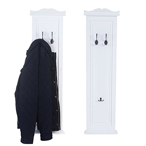 Mendler 2er-Set Garderobe T33, Wandgarderobe Garderobenpaneel, Wandhaken...