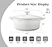 EDGING CASTING Dutch Ovens Enameled Cast Iron Covered 5.5 Quart Dutch Oven with Dual Handle for Bread Baking, White