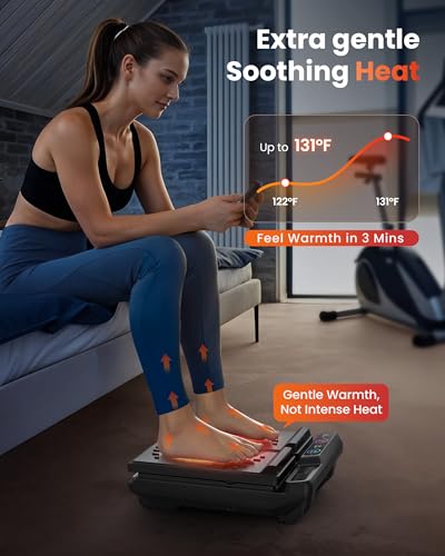 Foot Massager for Neuropathy,Plantar Fasciitis, High-Frequency Vibration Feet Massager with Heat, 30 Speed Levels & 3 Angles Relax Calf Leg and Foot for Circulation Pain Relief, Remote Control - Image 5