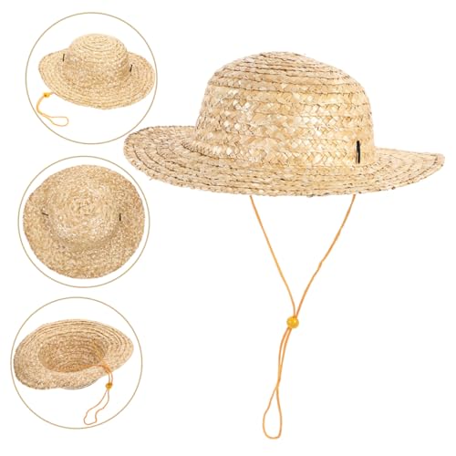 Gorro tejido para niños de verano Gatuida, sombrero de ala ancha ajustable caqui 7
