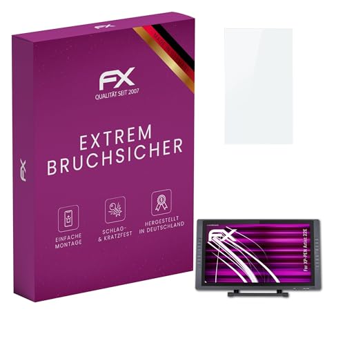 atFoliX Plastic Glass Protective Film compatible with XP-PEN Artist 22E Glass Protector, 9H Hybrid-Glass FX Screen Protector