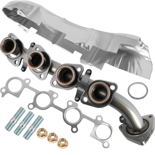 WildGear 674683 Right Side Exhaust Manifold Kit, Fit for Toyota Sequoia 2001-2004 V8 4.7L, Fit for Toyota Tundra 2000-2004 V8 4.7L, OE 674-683, 674683, 1710450150, 1710450151