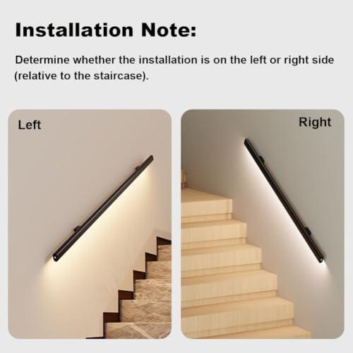 Main courante d'escalier à LED design en aluminium de 1.8m