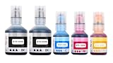 BTD100 High Yield 5PK BK2CMY (BTD100) compatible Ink bottle replacement for Brother DCP-T230 DCP-T236 DCP-T238 DCP-T430W DCP-T435W DCP-T436W DCP-T439W/T530DW printers refill ink bottle BTD100BKCMY