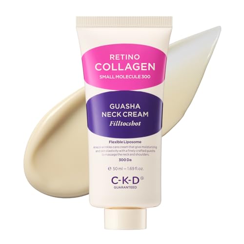 CKD Gua Sha Neck Cream Filltocshot [Refill] - Advanced Anti-Aging Neck Firming Cream with Massage Roller. Visibly Reduces Wrinkles, Lifts & Tightens Sagging Skin, Boosts Elasticity, Korean Skincare.