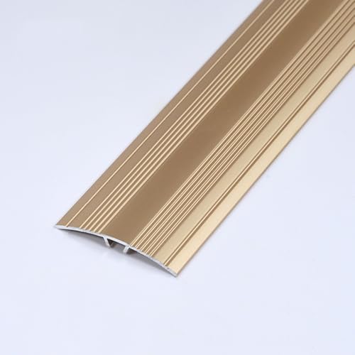 WXGMP Tira Divisoria De Piso con Molde En T, Tira De Transición De Piso De Aluminio, Espacios De Piso 5mm De Ancho, Tira De Unión, Reductor De Borde De Umbral De Puertas(Gold)