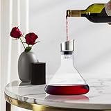 Revella Crystal Wine Decanter, Clear Red Wine Carafe Decanter with Built-in Aerator & Stainless Steel Filter, 1500ml Red Wine Decanter | Wine Accessories Present - Image 2
