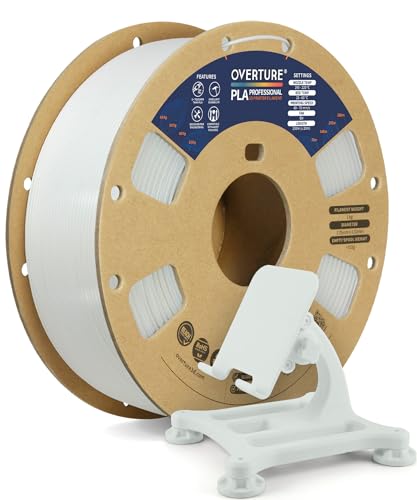 Image of OVERTURE PLA Plus (PLA+) Filament 1.75mm, Stronger & More Durable, Professional Toughness 3D Printer Filament 1kg (2.2lbs), High Precision + /- 0.02mm, Tangle-Free (White)