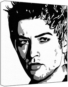 Johnny Pacar (100% Original Painting. Not A Print ) Acrylic Paint On Deep Framed Canvas (60 x 50 x 1.8 cm) 3-Colour Black/Grey/White-picture-30