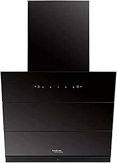 Hindware ALDINA 90 | Max. Suction 1350 m3/hr Aiflow | Filterless | Automatic louvre opening | Touch Control with Motion Sensor | Auto Clean Wall Mounted Chimney (Black - 90cm)