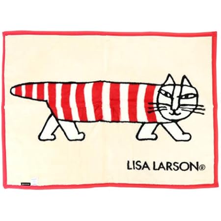 Amazon Co Jp Marushin Lisa Larson Throw Blanket 27 6 X 39 4 Inches 70 X 100 Cm Mikey Ivory Made In Japan Home Kitchen