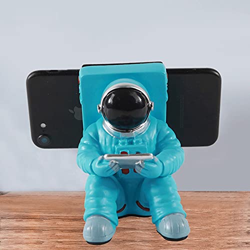 Support téléphone astronaute bureau compatible iPhone et Samsung bleu - 2