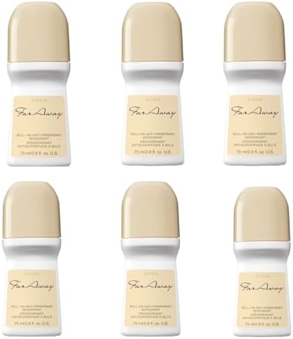 AVON Far AwayRoll-On Antiperspirant Deodorant - 2.6 oz - 6 pack