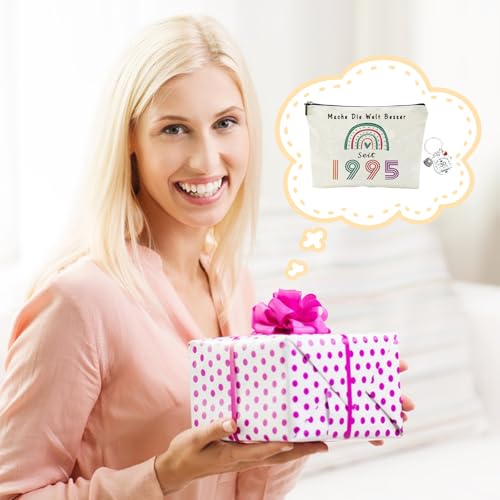 SPHERETRON 30. Geburtstag Frauen Make up Tasche 30 Geburtstags Fraue 30 Frauen Geschenke Zum Geburtstags für Leinen Kosmetiktaschen Reise Kosmetik Organize Geburtstagsgeschenke