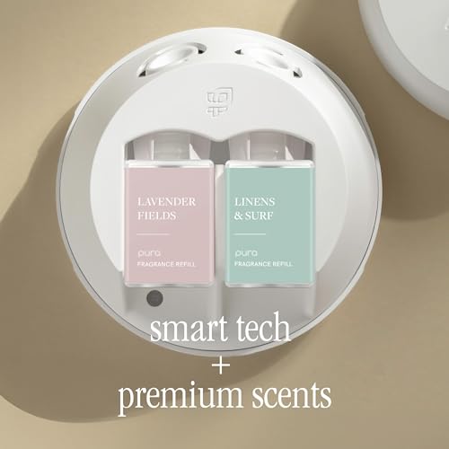 Pura 4 Smart Home Fragrance Device Starter Set - Scent Diffuser for Home- Linens & Surf, Lavender Fields, White Tea No. 1, Yuzu Citron Scent - Thumbnail 7