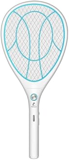 Walizard Fly Zapper Electric Fly Killer: Fly Swatter Electric Bug Zapper Racket Bat Electronic Mosquito Insect Killer Indoor USB Rechargeable 3000V