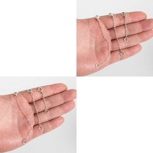 Image of Softones 12-18Pcs Ankle Bracelets Extenders-Extension for Womens Jewelry(1 2 3 Inch),with Lobster Clasp and O-Clasp from Gold Silver Rose Gold