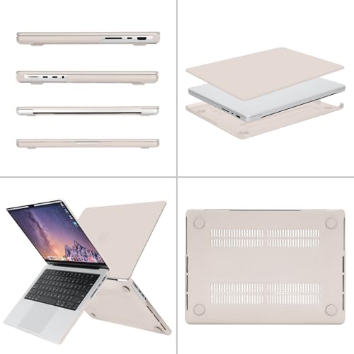 Image of MOSISO Compatible with MacBook Pro 14 inch Case 2025 2024 2023 2022 2021 M5 M4 M3 M2 M1 A3434 A3112 A3185 A3401 A2918 A2992 A2779 A2442, Hard Shell&Keyboard Cover&Screen Film&Pouch,Rock Gray