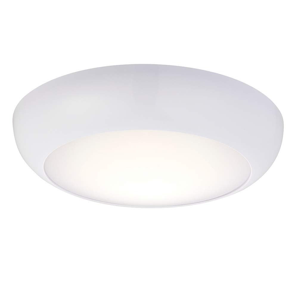 Saxby 77895 Forca Gloss White IK08 Emergency IP65 Outdoor Cool White LED Bulkhead