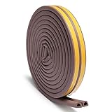 6m / 19.7ft Dichtungsband für Türen, Türdichtung Türen Fenster Selbstklebendes Gummi Schaum Siegel Streifen Schalldämmung Weatherstrip Dichtungsband Selbstklebendes, (Braun-D6M)