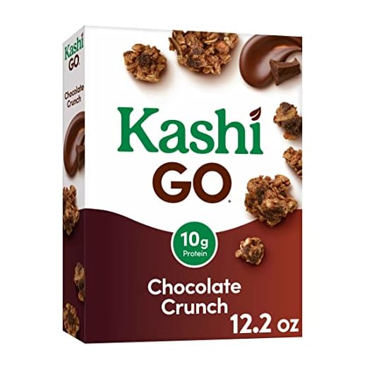 Kashi GO Breakfast Cereal, Vegan Protein, Fiber Cereal, Chocolate Crunch, 12.2oz Box (1 Box)