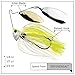 Freedom Tackle Speed Freak Compact Smallmouth Spinnerbait with Kilter Blade | 3/8 oz., Chartreuse White