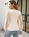 Fayenne Tops for Women Sexy Casual Deep V Neck Cross Wrap Tops Polka Dot Mesh Long Sleeve Outfit Trendy Tops Beige
