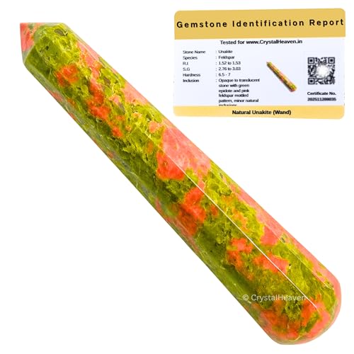 Image of Unakite Crystal Wand - Pointed Crystal Wand for Energy Healing, Chakra Balancing, Meditation and Home Decor - Crystals and Healing Stones for Gift