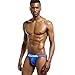 Mens Jockstrap Underwear Wide Belt Athletic Supporter Mens Thongs Sport Underwear Jock Strap (Medium, 201blue)
