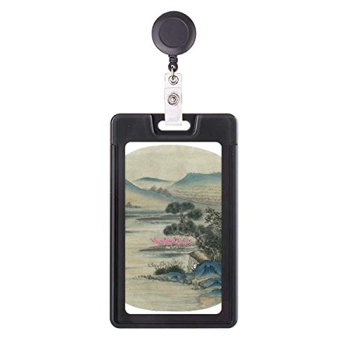 Moulinet pour badge et étui rétractable avec motif artistique de bateau de pêche