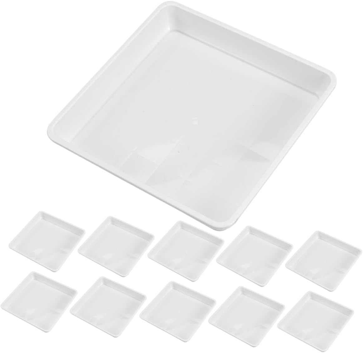 20pcs Square Plant Saucer Trays for Potted Plants Drip Trays for Indoor and Outdoor Use Prevent Water Damage to