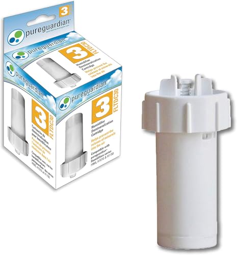 PureGuardian Humidifier Demineralization Filter, Number 3 Cartridge, Prevents Release of Minerals, Lasts 500 Hours, White, FLTDC30