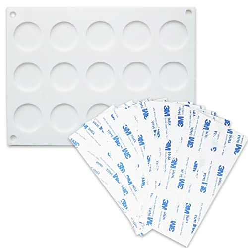 neliege シーリングワックス スタンプ台＋両面テープ 100枚セット 3M シール モールド パッド (シリコンモールドパット＋両面テープ100枚)のサムネイル