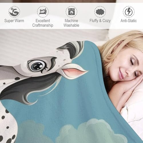 Manta de forro polar de caballo mullida un regalo util para el sofa 6