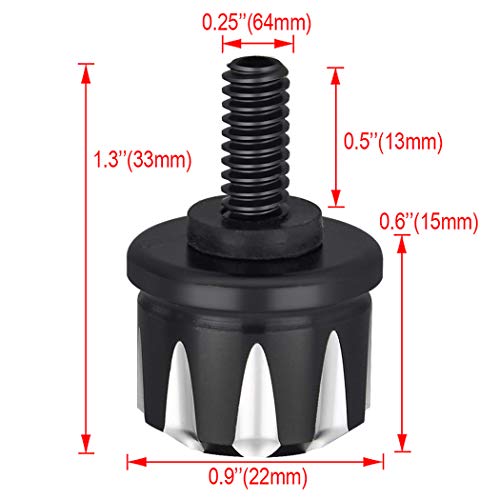 Benlari Black Seat Bolts Fender Mount Screw Compatible For Harley Davidson Touring Sportster Touring Road King Electra Street Glide 1996-2022 #TOP1